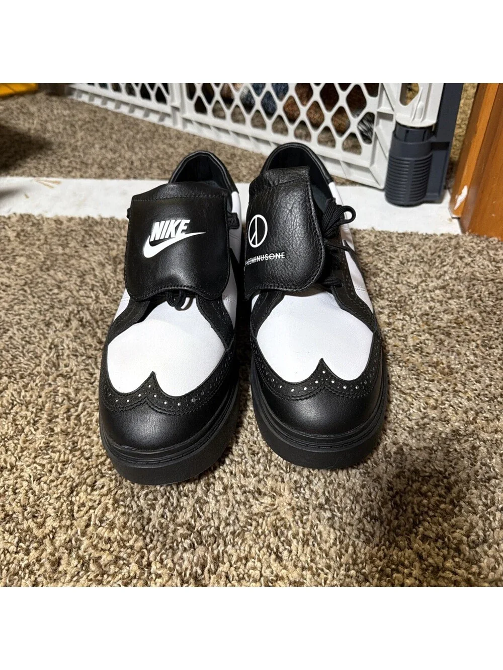 Nike G-Dragon x Kwondo 1 Yin-Yang Mens Size 12 Black White Leather DH2482-101